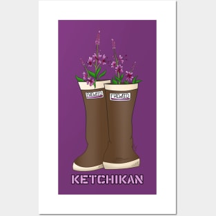 Ketchikan Fireweed Xtratuf Posters and Art